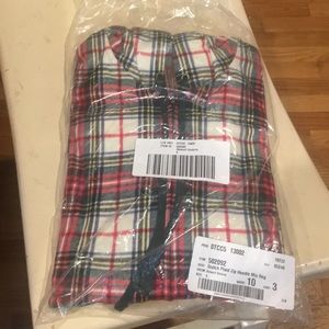LL Bean Stewart Victoria Scotch Plaid ZIP Hoodie